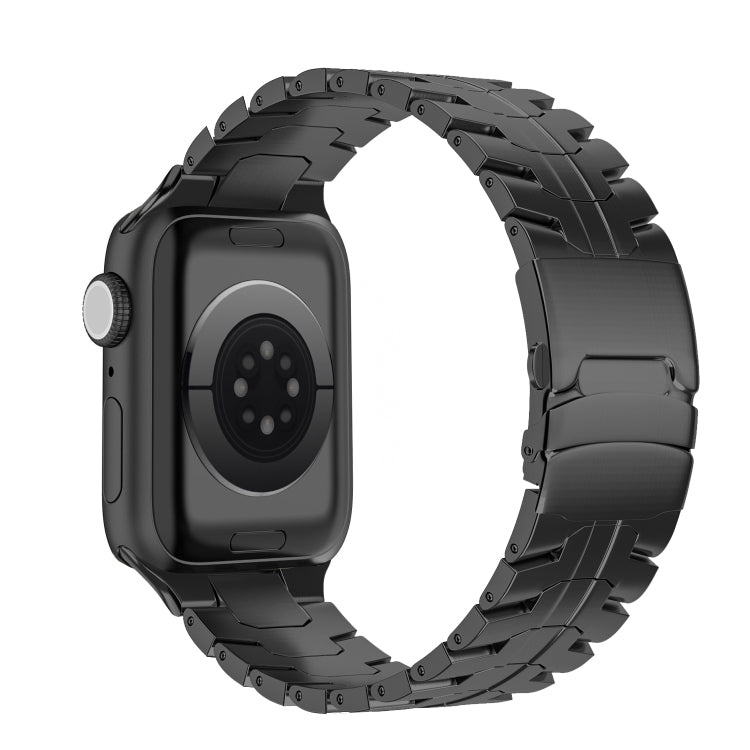Double Lock Buckle Turtle Titanium Steel Watch Band, For Apple Watch Series 8 41mm, For Apple Watch Series 8 45mm, For Apple Watch SE 2022 40mm, For Apple Watch SE 2022 44mm, For Apple Watch Series 7 41mm, For Apple Watch Series 7 45mm