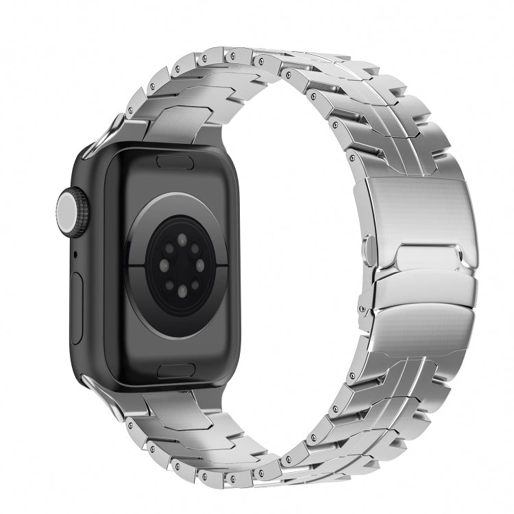 Double Lock Buckle Turtle Titanium Steel Watch Band, For Apple Watch 42mm, For Apple Watch 38mm