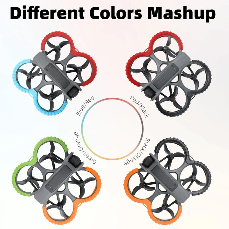For DJI Avata 2 Sunnylife Drone Anti-Collision Protective Cover, Back Plate, Propeller Ring Stripes, Combo Case Kit