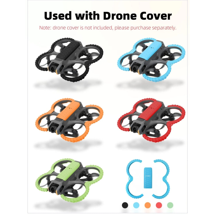 For DJI Avata 2 Sunnylife Drone Anti-Collision Protective Cover, Back Plate, Propeller Ring Stripes, Combo Case Kit