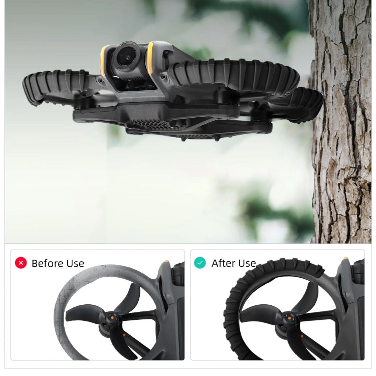 For DJI Avata 2 Sunnylife Drone Anti-Collision Protective Cover, Back Plate, Propeller Ring Stripes, Combo Case Kit
