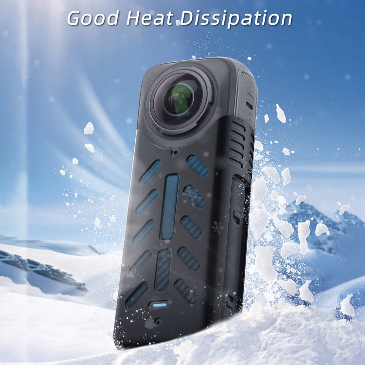 For Insta360 X4 / X5 Sunnylife Silicone Shockproof Case, Lens Cover, Lens Body Cover Kit