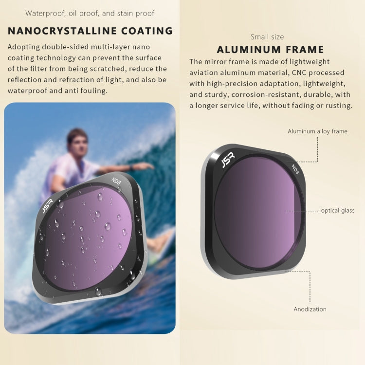 For Insta360 Ace Pro JSR ACE PRO KB Series Camera Lens Filter, MCUV, CPL, ND8, ND16, ND32, ND64, ND1000, ND8PL, ND16PL, ND32PL, ND64PL, NIGHT, STAR, Streak Gold Drawing, Streak Blue Drawing, Macro 10X, 3 in 1 CPL ND8 ND16, 4 in 1 UV CPL ND16 ND32������...