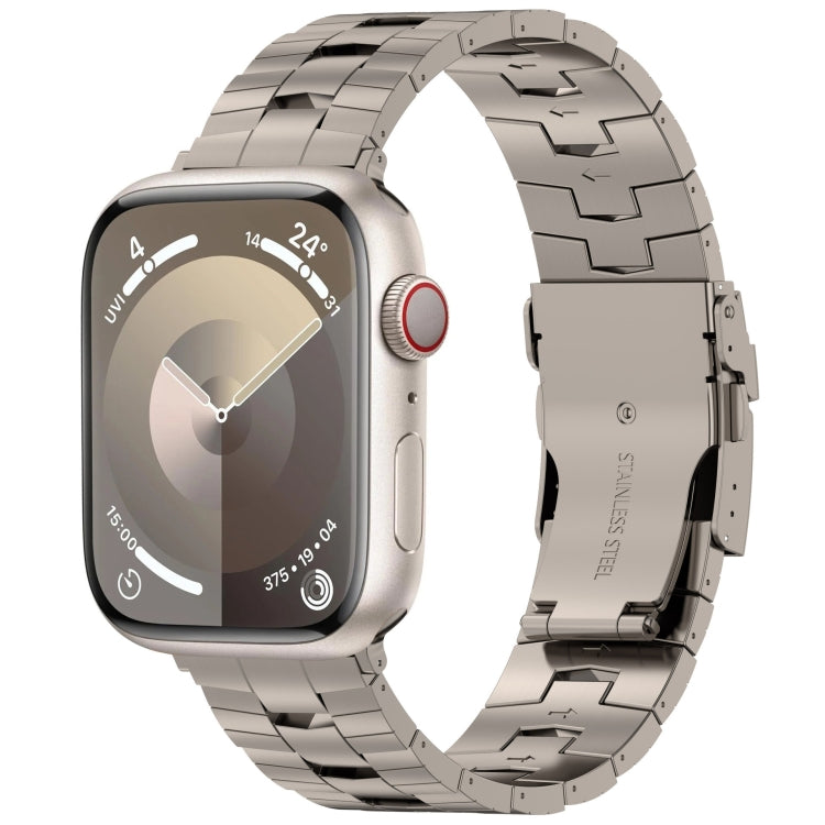 Rice Ears Safety Buckle Titanium Alloy Watch Band, For Apple Watch SE 2023 44mm, For Apple Watch Ultra 2 49mm, For Apple Watch Series 9 45mm, For Apple Watch Ultra 49mm, For Apple Watch Series 8 45mm, For Apple Watch SE 2022 44mm�����������������������...