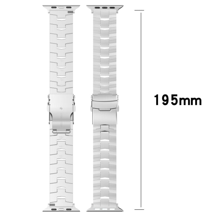 Rice Ears Safety Buckle Titanium Alloy Watch Band, For Apple Watch SE 2023 44mm, For Apple Watch Ultra 2 49mm, For Apple Watch Series 9 45mm, For Apple Watch Ultra 49mm, For Apple Watch Series 8 45mm, For Apple Watch SE 2022 44mm�����������������������...