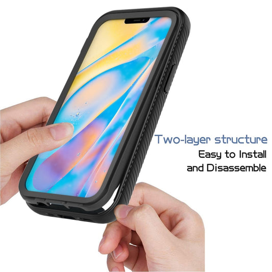 Shockproof TPU bumper meets rigid PC back on iPhone 12 Pro protective case