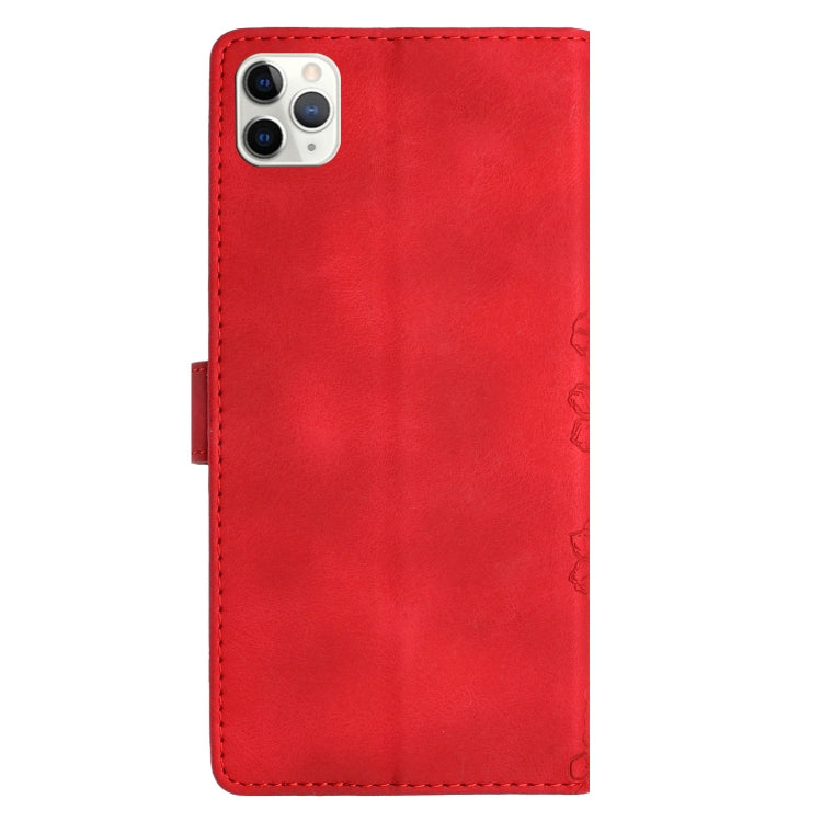 Cherry Blossom Butterfly Skin Feel Embossed PU Phone Case, For iPhone 11 Pro, For iPhone XS / X, For iPhone XR