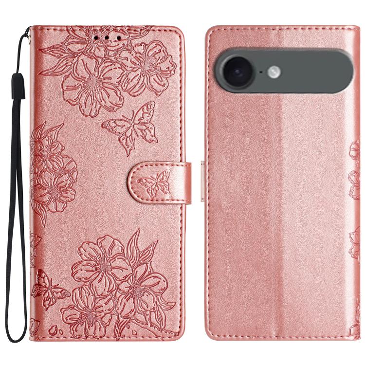 Cherry Blossom Butterfly Skin Feel Embossed PU Phone Case, For iPhone 17 Air, For iPhone 16e, For iPhone 16 Pro Max