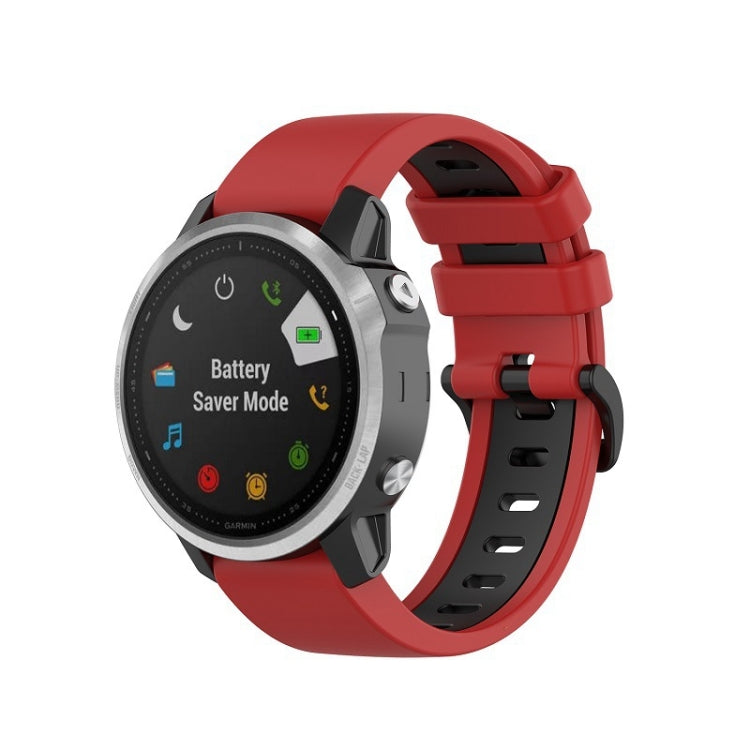 Silicone Two-color Strap, For Garmin Fenix 6S