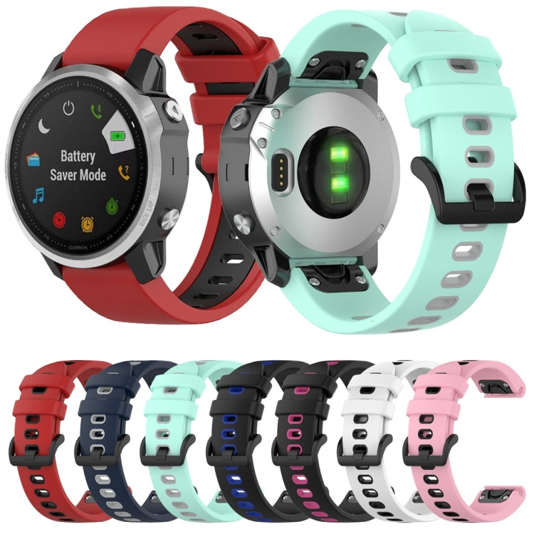 Silicone Two-color Strap, For Garmin Fenix 6S