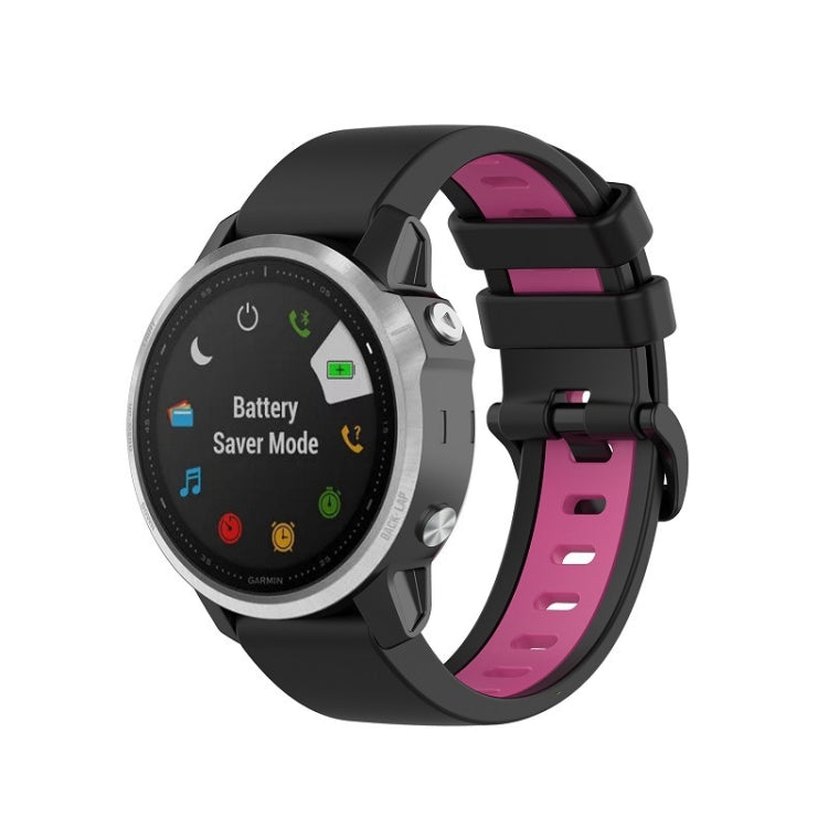 Silicone Two-color Strap, For Garmin Fenix 6X