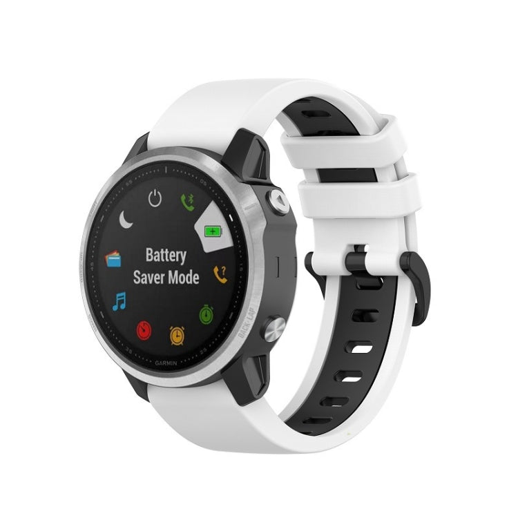 Silicone Two-color Strap, For Garmin Fenix 6X
