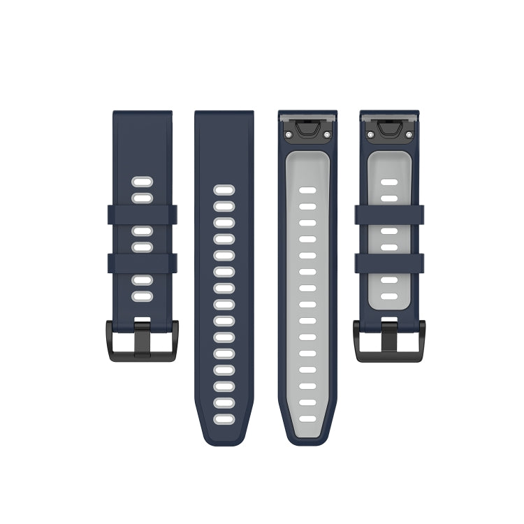 Silicone Two-color Strap, For Garmin Fenix 6