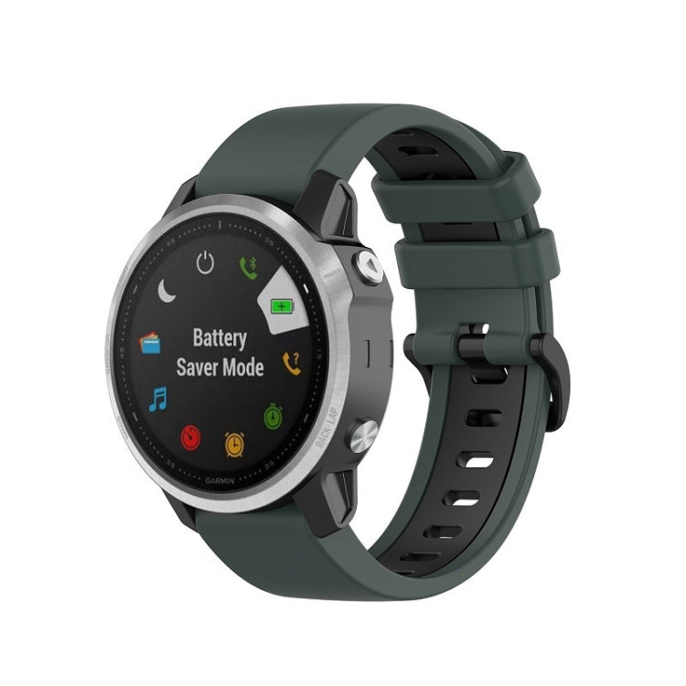 Silicone Two-color Strap, For Garmin Fenix 6