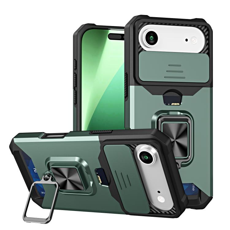 Camera Shield Card Slot PC+TPU Phone Case, For iPhone 18 Pro / 17 Pro, For iPhone 18 Pro Max / 17 Pro Max, For iPhone Air, For iPhone 16 Pro Max
