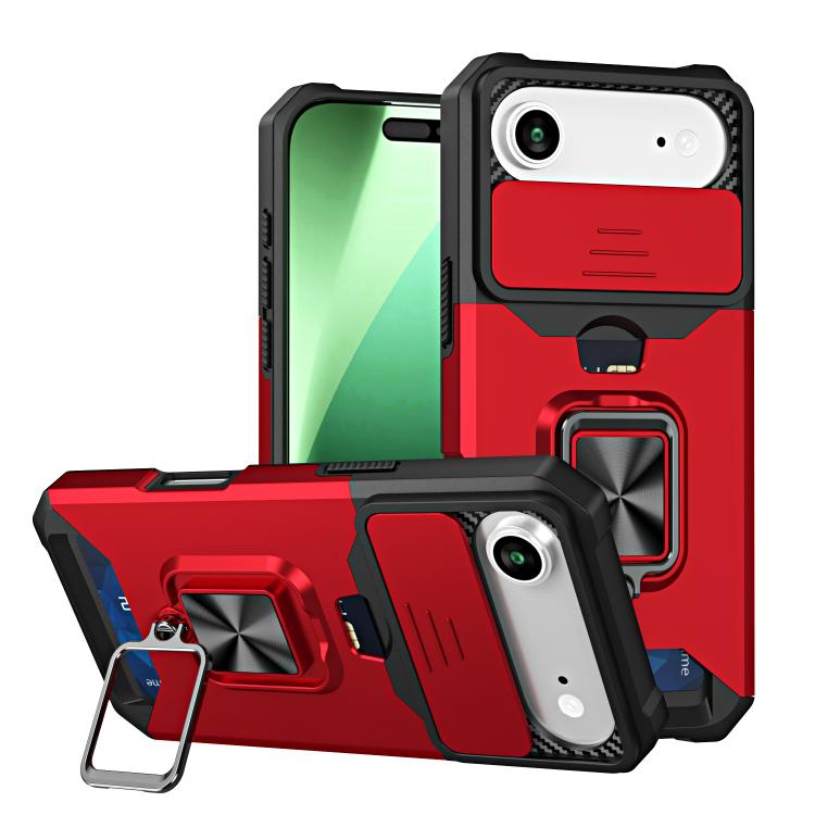 Camera Shield Card Slot PC+TPU Phone Case, For iPhone 18 Pro / 17 Pro, For iPhone 18 Pro Max / 17 Pro Max, For iPhone Air, For iPhone 16 Pro Max