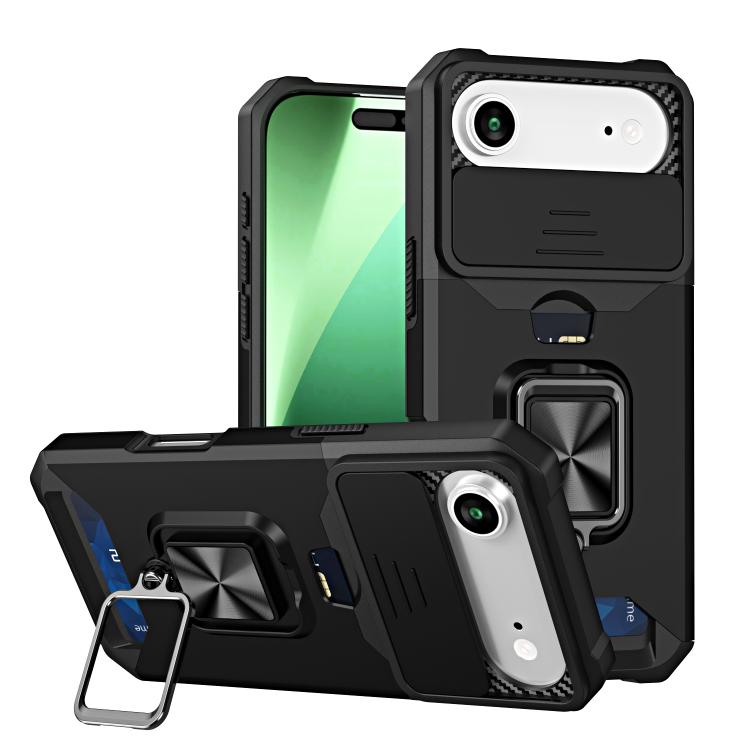 Camera Shield Card Slot PC+TPU Phone Case, For iPhone 18 Pro / 17 Pro, For iPhone 18 Pro Max / 17 Pro Max, For iPhone Air, For iPhone 16 Pro Max