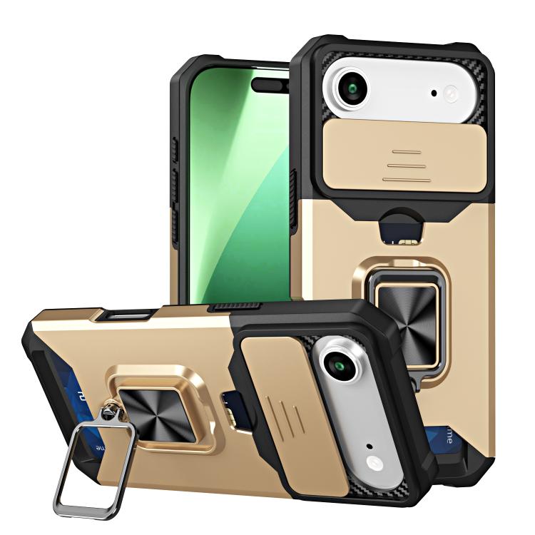Camera Shield Card Slot PC+TPU Phone Case, For iPhone 18 Pro / 17 Pro, For iPhone 18 Pro Max / 17 Pro Max, For iPhone Air, For iPhone 16 Pro Max