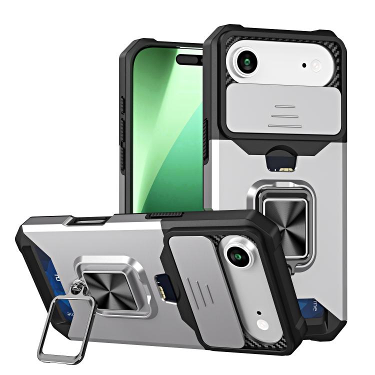 Camera Shield Card Slot PC+TPU Phone Case, For iPhone 18 Pro / 17 Pro, For iPhone 18 Pro Max / 17 Pro Max, For iPhone Air, For iPhone 16 Pro Max
