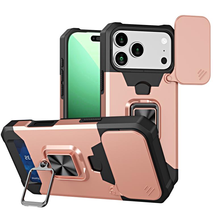 Camera Shield Card Slot PC+TPU Phone Case, For iPhone 17 Pro Max, For iPhone 17 Pro, For iPhone Air