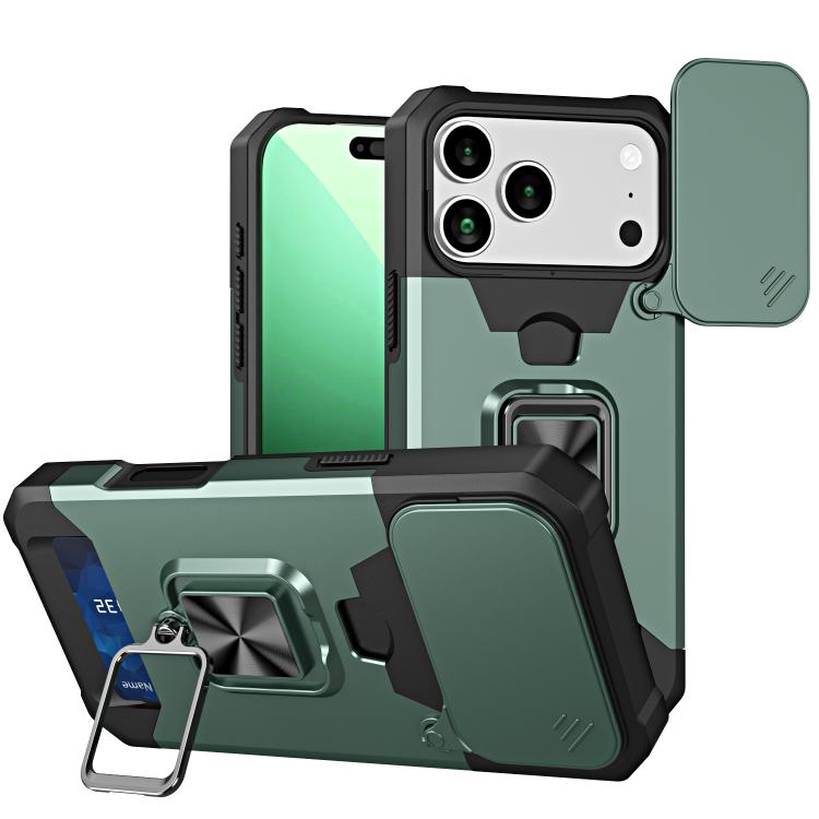 Camera Shield Card Slot PC+TPU Phone Case, For iPhone 18 Pro / 17 Pro, For iPhone 18 Pro Max / 17 Pro Max, For iPhone Air, For iPhone 16 Pro Max