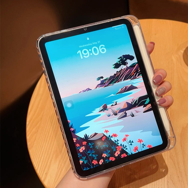 Étui hybride en TPU acrylique transparent avec emplacement pour stylet, pour iPad mini 6/mini 2024, iPad Pro 12.9 2022/2020/2018, iPad Pro 11 2022/2020/2018, iPad 10e génération 10.9 2022, iPad Air 2022/2020 10.9, iPad 10.2 2021/2020/10.5