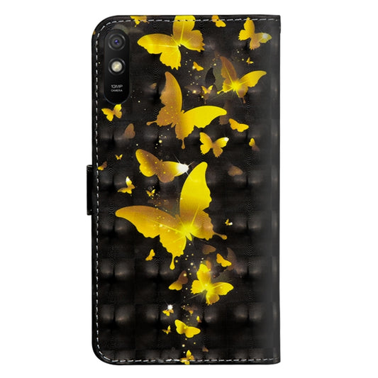 Redmi 9A 9C wallet case featuring 3D artwork multiple card compartments
