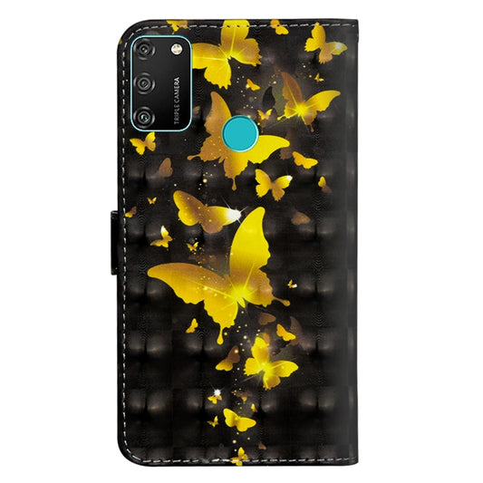 Front view 3D pattern case with built-in card holder for Honor 9A