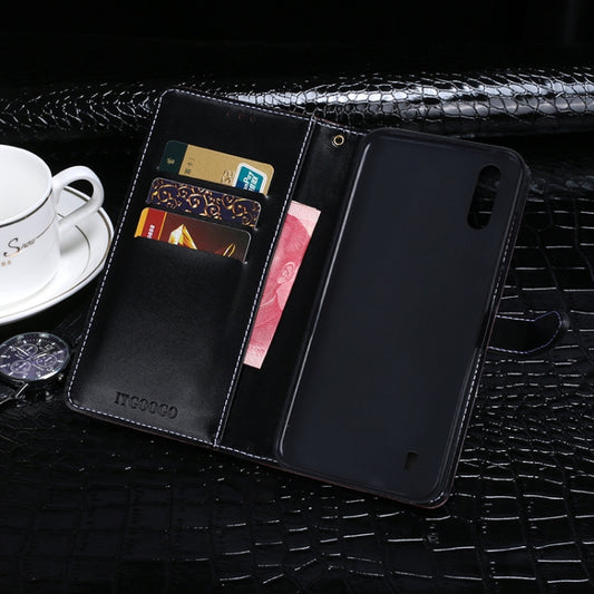 Galaxy M01 crocodile texture flip case with stand holder and storage compartments