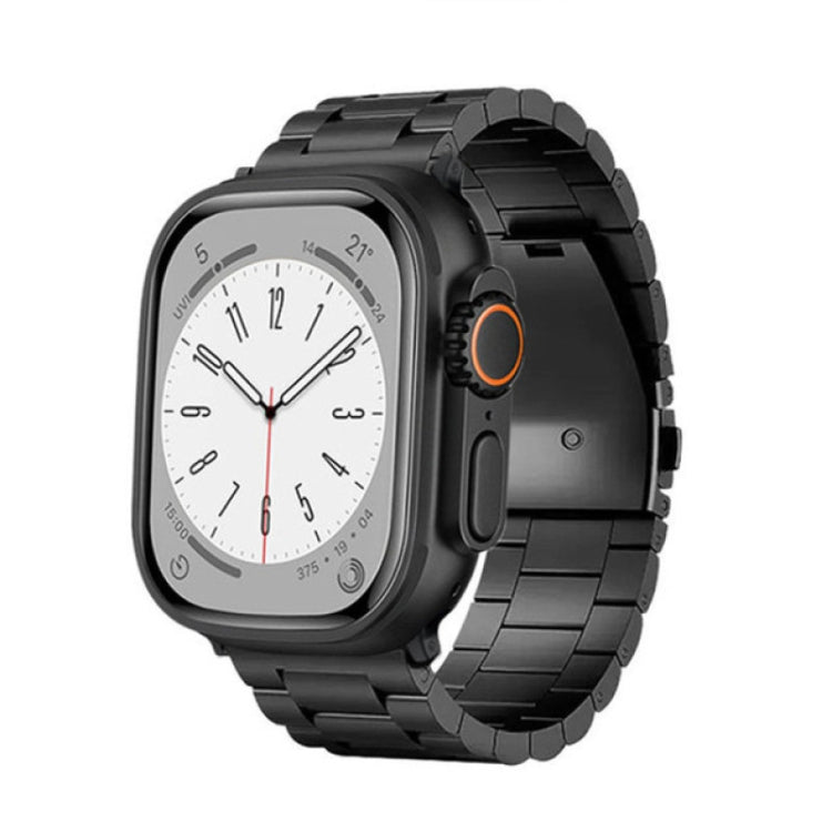 3-Bead Flat Buckle Titanium Alloy Watch Band, For Apple Watch SE 2022 40mm, For Apple Watch SE 2022 44mm, For Apple Watch Series 7 41mm, For Apple Watch Series 7 45mm, For Apple Watch SE 40mm, For Apple Watch SE 44mm, For Apple Watch Series 6 40mm     ...