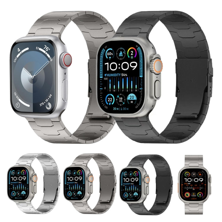 26mm Oracle Safety Buckle Titanium Alloy Watch Band, For Apple Watch SE 2023 44mm, For Apple Watch Ultra 2 49mm, For Apple Watch Series 9 45mm, For Apple Watch Ultra 49mm, For Apple Watch Series 8 45mm, For Apple Watch SE 2022 44mm���������������������...