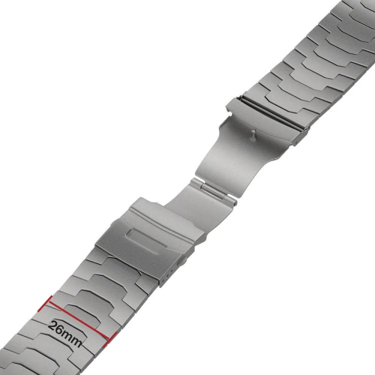 26mm Oracle Safety Buckle Titanium Alloy Watch Band, For Apple Watch SE 2023 44mm, For Apple Watch Ultra 2 49mm, For Apple Watch Series 9 45mm, For Apple Watch Ultra 49mm, For Apple Watch Series 8 45mm, For Apple Watch SE 2022 44mm                     ...