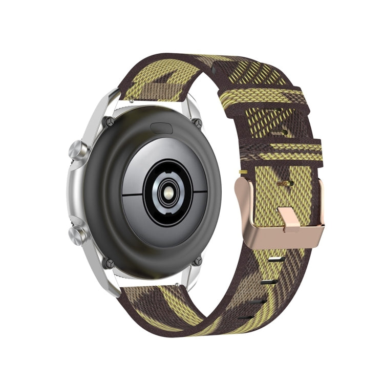 Woven Nylon Textured Strap, Size: Free Size 22mm, For Galaxy Watch 3 45mm