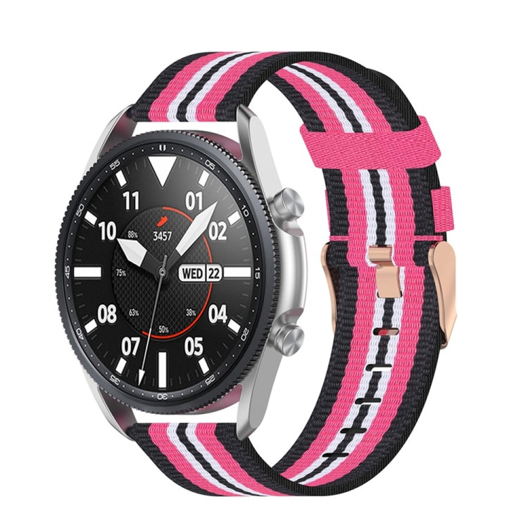 Woven Nylon Textured Strap, Size: Free Size 22mm, For Galaxy Watch 3 45mm