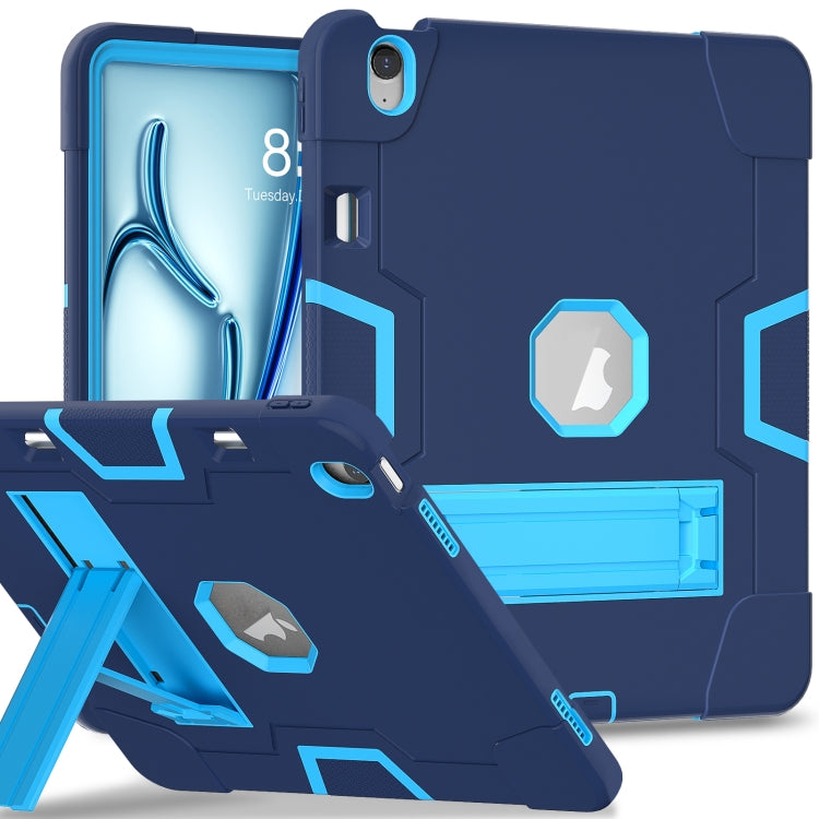 Contrast Color Silicone Acrylic PC Tablet Case with Holder, For iPad Air 13 2025 / 2024