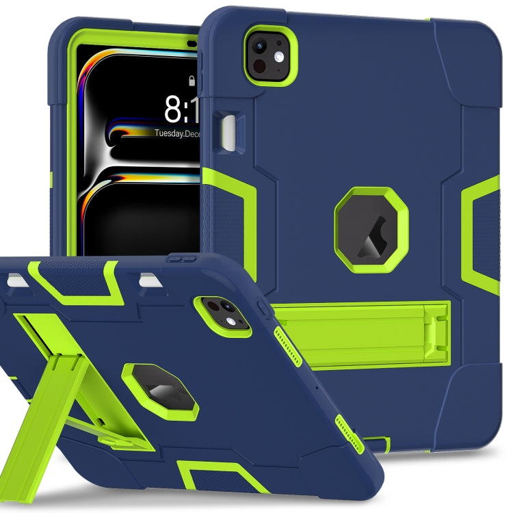 Contrast Color Silicone Acrylic PC Tablet Case with Holder, For iPad Air 13 2026 / 2025 / 2024, For iPad Pro 13 2025 / 2024