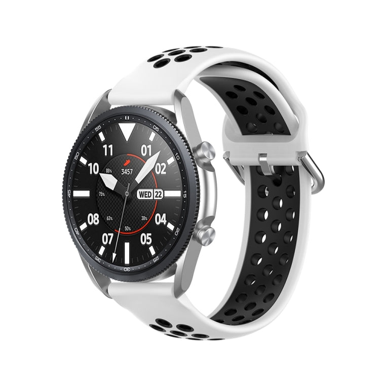 Silicone Sports Two-tone Strap, Size: 22mm, For Galaxy Watch 3 45mm