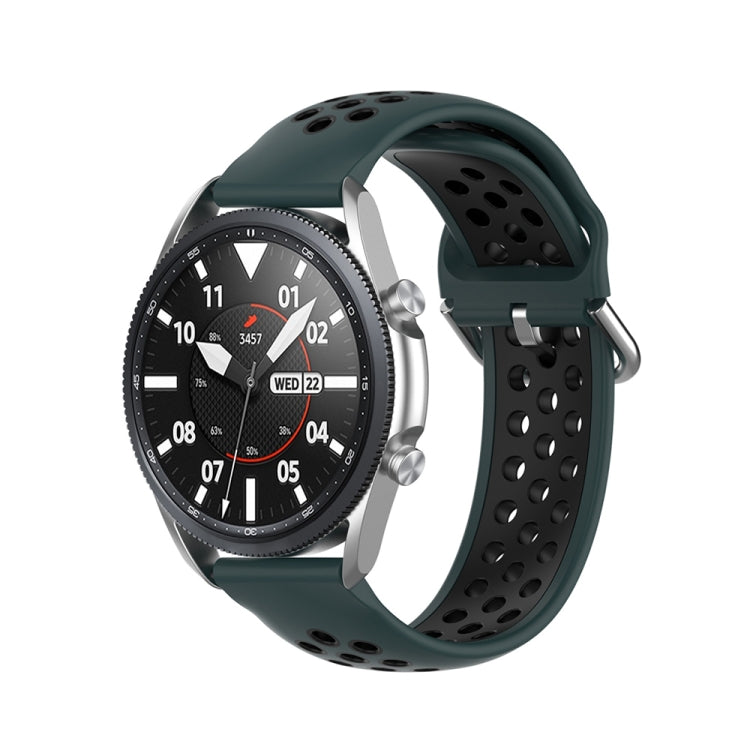 Silicone Sports Two-tone Strap, Size: 22mm, For Galaxy Watch 3 45mm