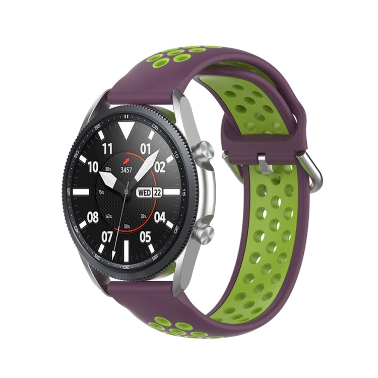 Silicone Sports Two-tone Strap, Size: 22mm, For Galaxy Watch 3 45mm
