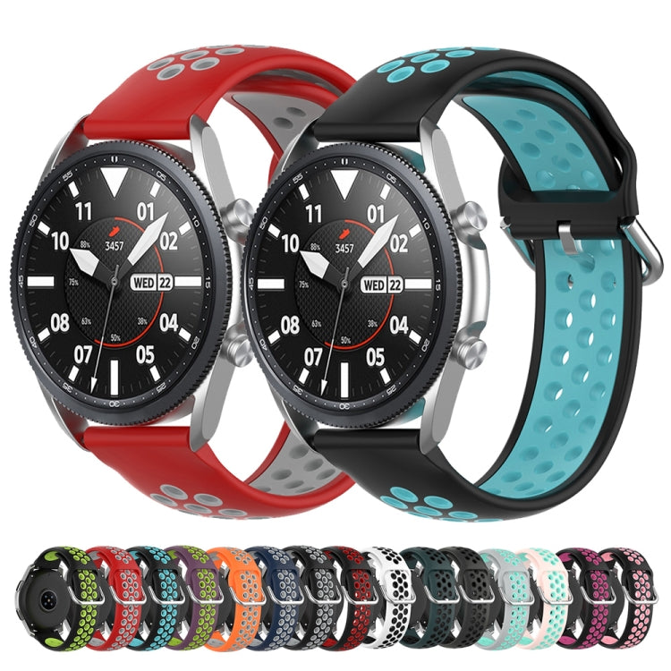 Silicone Sports Two-tone Strap, Size: 22mm, For Galaxy Watch 3 45mm