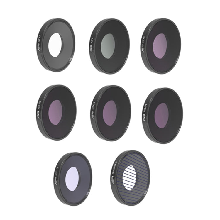 For DJI Osmo Action 4 JUNESTAR Threaded Camera Lens Filter, 8 in 1 Filmmaking Kit