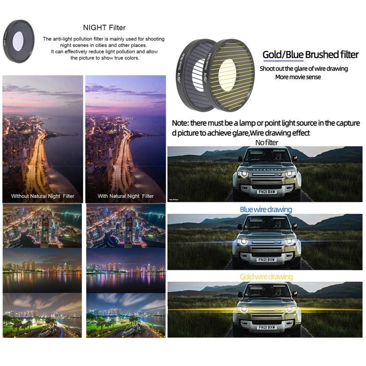 For DJI Osmo Action 4 JUNESTAR Threaded Camera Lens Filter, MCUV, CPL, ND8, ND16, ND32, ND64, ND1000, ND8PL, ND16PL, ND32PL, ND64PL, NIGHT, STAR, Streak Gold Drawing, Streak Blue Drawing, Macro 15X, Pink Diving Filter, Magenta Diving Filter������������...