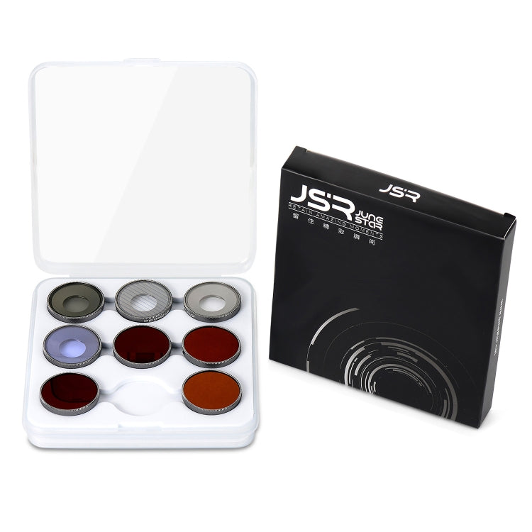 For DJI Osmo Action 4 JUNESTAR Threaded Camera Lens Filter, 8 in 1 Filmmaking Kit