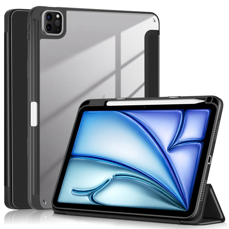 Étui en cuir acrylique intelligent à 3 volets pour tablette, pour iPad Air 11 (2024) / Pro 11 (2022) et iPad Pro 11 (2024).