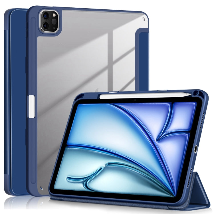 Étui en cuir acrylique intelligent à 3 volets pour tablette, pour iPad Air 11 (2024) / Pro 11 (2022) et iPad Pro 11 (2024).