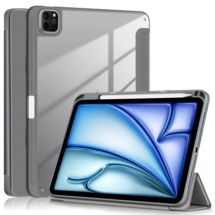 Étui en cuir acrylique intelligent à 3 volets pour tablette, pour iPad Air 11 (2024) / Pro 11 (2022) et iPad Pro 11 (2024).