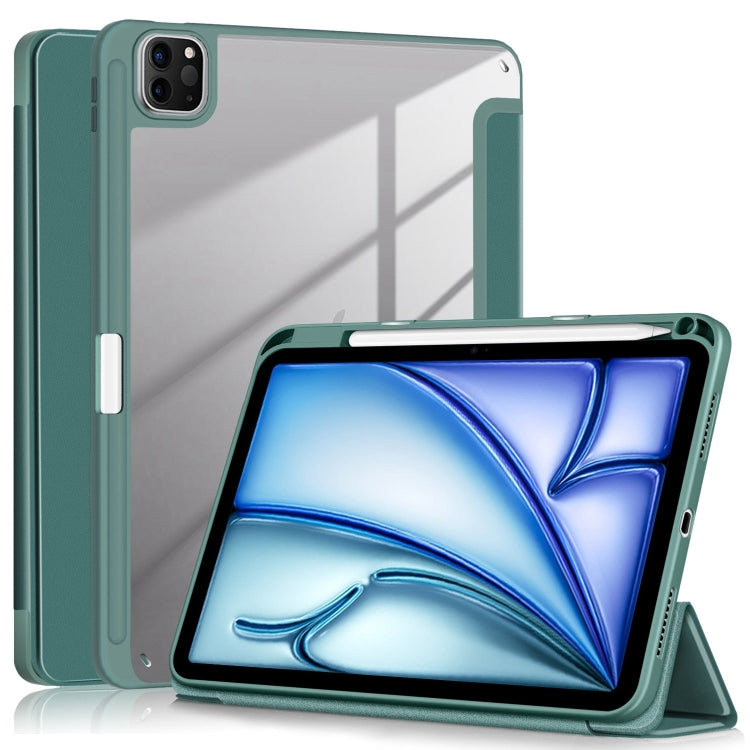 Étui en cuir acrylique intelligent à 3 volets pour tablette, pour iPad Air 11 (2024) / Pro 11 (2022) et iPad Pro 11 (2024).