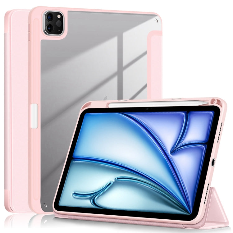 Étui en cuir acrylique intelligent à 3 volets pour tablette, pour iPad Air 11 (2024) / Pro 11 (2022) et iPad Pro 11 (2024).