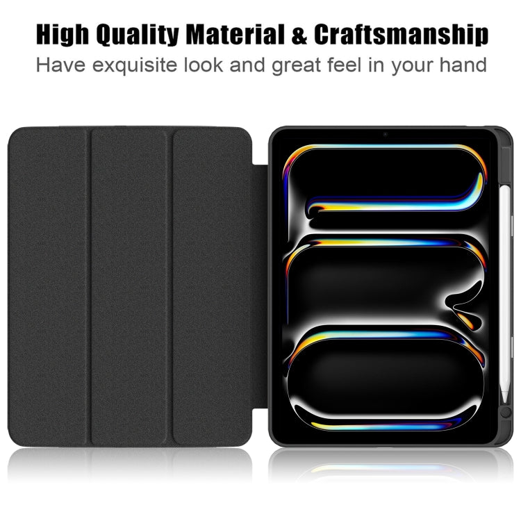 Acrylic 3-Fold Smart Leather Tablet Case, For iPad Pro 11 2025 / 2024, For iPad Air 11 2025 / 2024