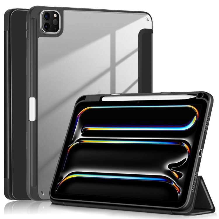 Étui en cuir acrylique intelligent à 3 volets pour tablette, pour iPad Air 11 (2024) / Pro 11 (2022) et iPad Pro 11 (2024).